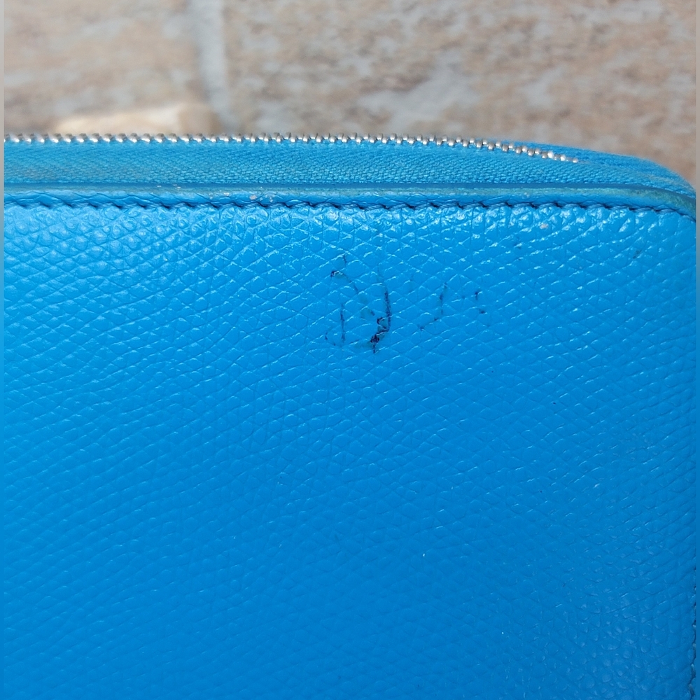 Celine Blue Leather Zippy Wallet - Picture 11 of 11
